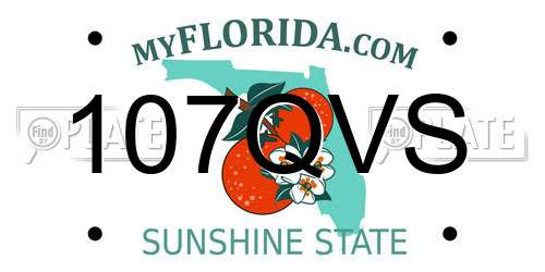 107QVS Florida License Plate