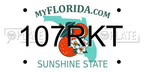 107RKT Florida License Plate
