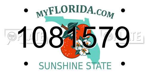1081579 Florida License Plate