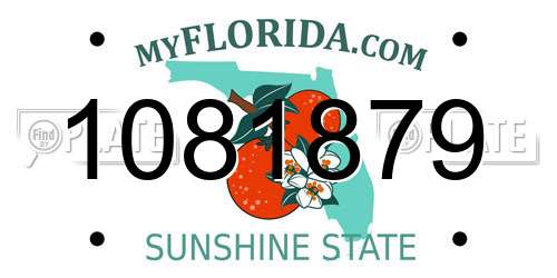 1081879 Florida License Plate