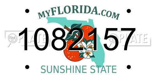 1082157 Florida License Plate