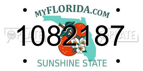 1082187 Florida License Plate