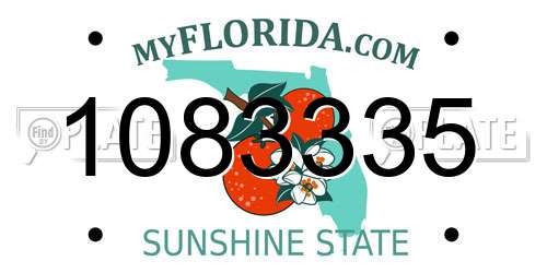 1083335 Florida License Plate