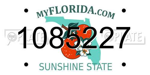 1085227 Florida License Plate