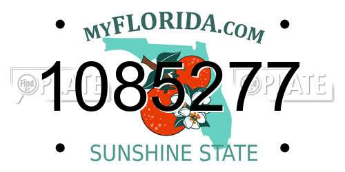 1085277 Florida License Plate