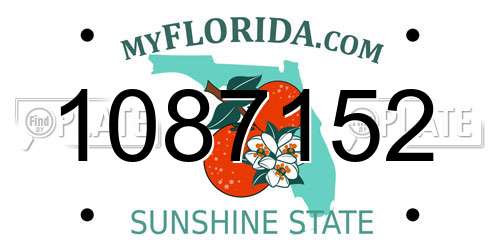 1087152 Florida License Plate
