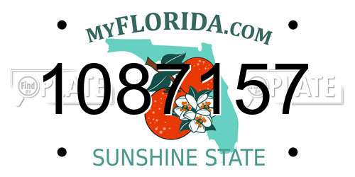1087157 Florida License Plate