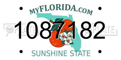 1087182 Florida License Plate