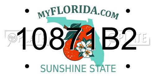 10871B2 Florida License Plate