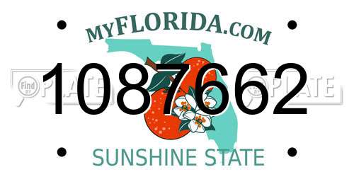 1087662 Florida License Plate