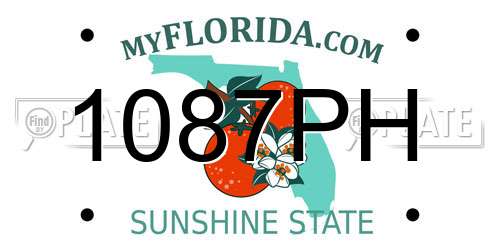 1087PH Florida License Plate