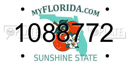 1088772 Florida License Plate