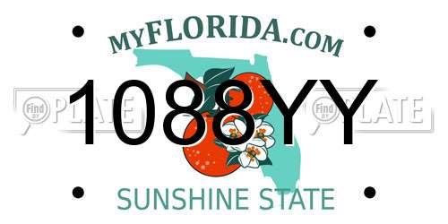 1088YY Florida License Plate
