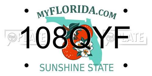 108QYF Florida License Plate