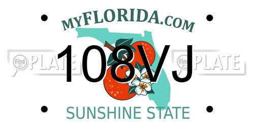 108VJ Florida License Plate