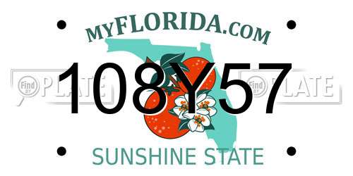 108Y57 Florida License Plate