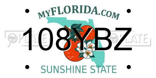 108YBZ Florida License Plate