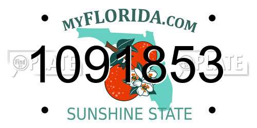1091853 Florida License Plate