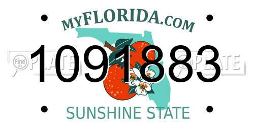 1091883 Florida License Plate