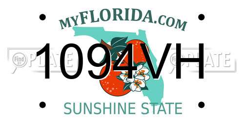 1094VH Florida License Plate