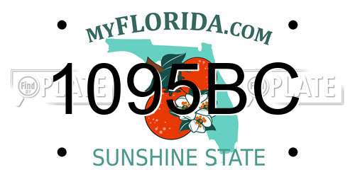 1095BC Florida License Plate