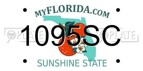 1095SC Florida License Plate