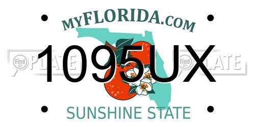 1095UX Florida License Plate