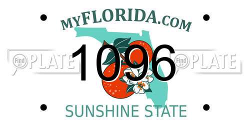 1096 Florida License Plate