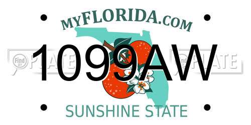 1099AW Florida License Plate