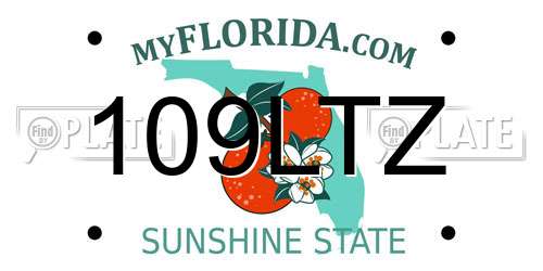 109LTZ Florida License Plate