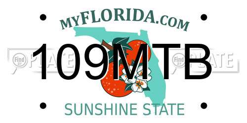 109MTB Florida License Plate