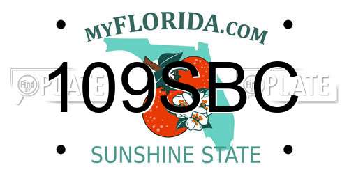 109SBC Florida License Plate