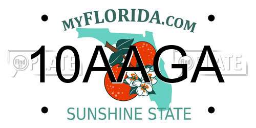 10AAGA Florida License Plate