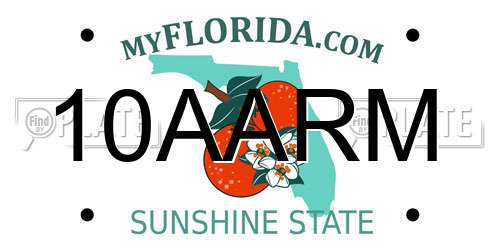 10AARM Florida License Plate