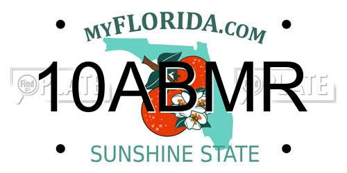10ABMR Florida License Plate