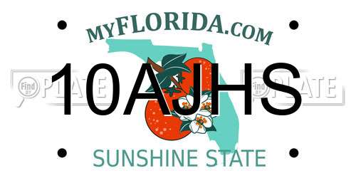 10AJHS Florida License Plate