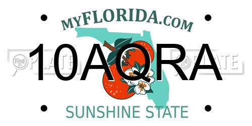10AQRA Florida License Plate