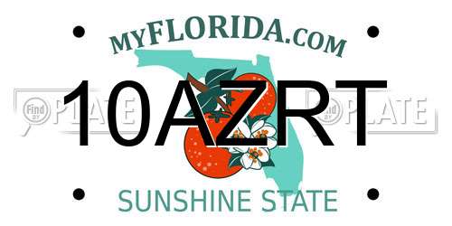 10AZRT Florida License Plate