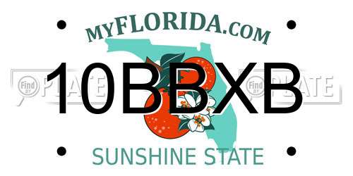 10BBXB Florida License Plate