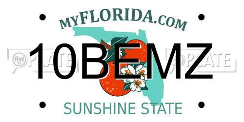 10BEMZ Florida License Plate