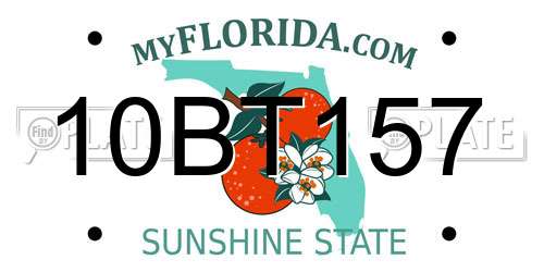 10BT157 Florida License Plate