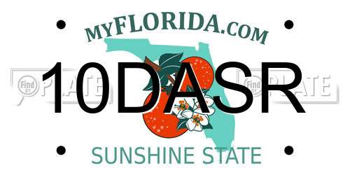 10DASR Florida License Plate