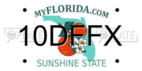 10DFFX Florida License Plate