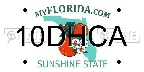 10DHCA Florida License Plate