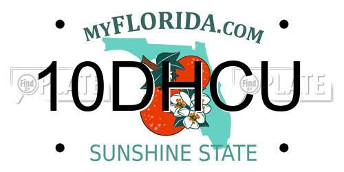 10DHCU Florida License Plate