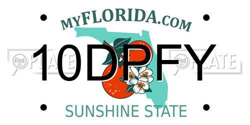10DPFY Florida License Plate