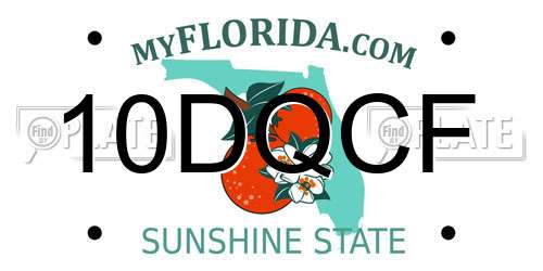 10DQCF Florida License Plate