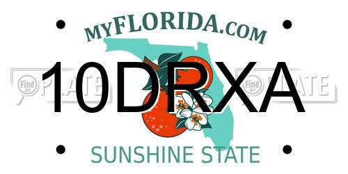 10DRXA Florida License Plate
