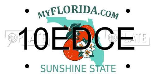 10EDCE Florida License Plate