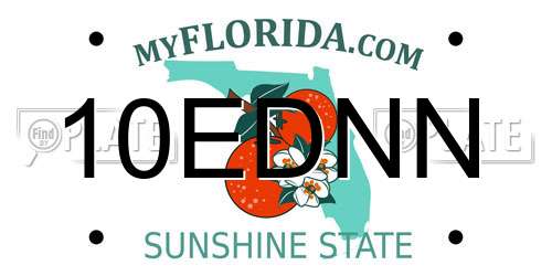 10EDNN Florida License Plate